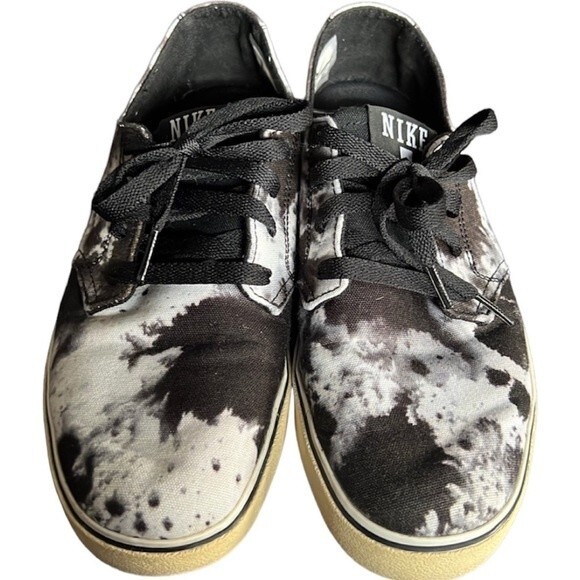 Nike Braata Premium Men's Sneakers Black White Splatter Lace-Up Low-Top size 7 - Picture 3 of 5